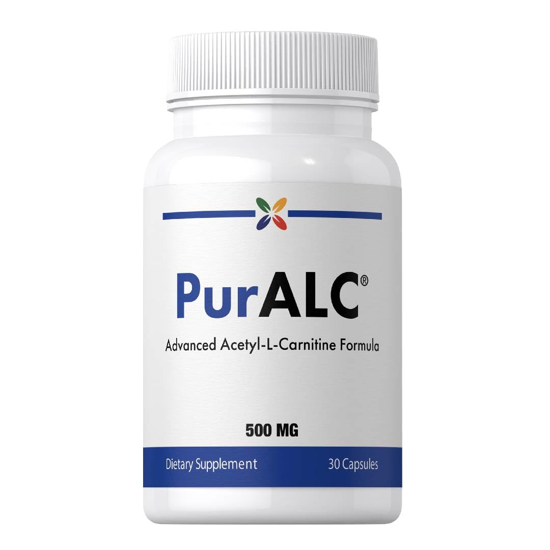 Stop Aging Now PurAlc Acetyl-L-Carnitine HCI PurALC 500mg Vitamin Supplement, Capsule, 30 Capsules