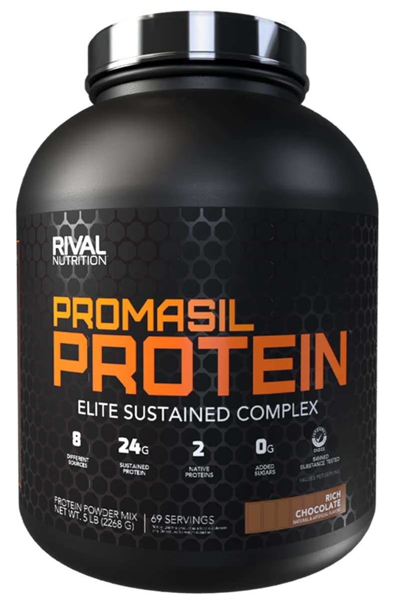 Rival Nutrition Promasil Protein Powder Rich Chocolate, 5 Lb, 80 Servings
