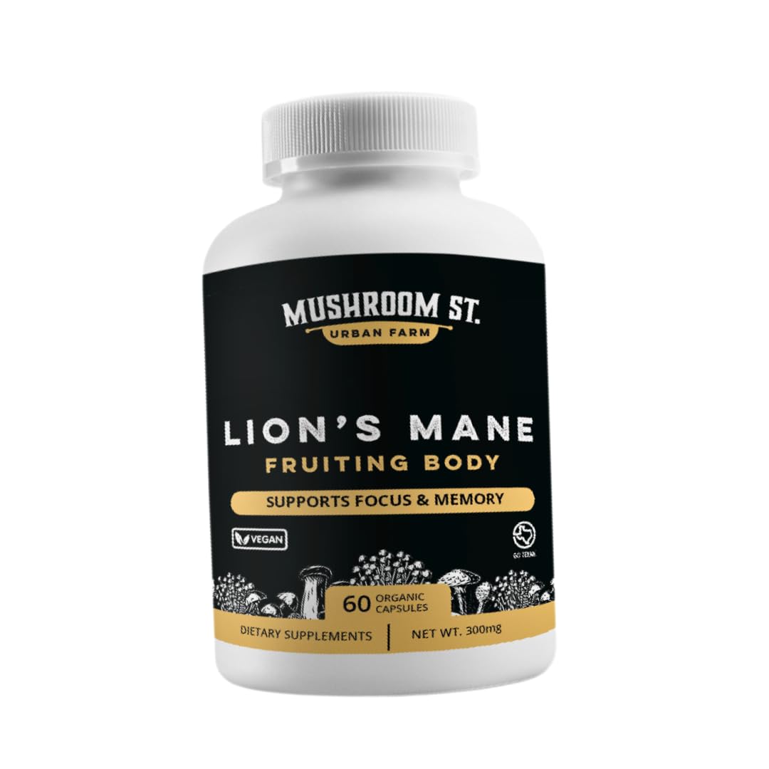 Mushroom Street Farms Lion’s Mane Capsules 60 Capsules