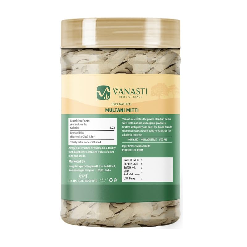 VANASTI Multani Mitti Powder 3.52 Ounce