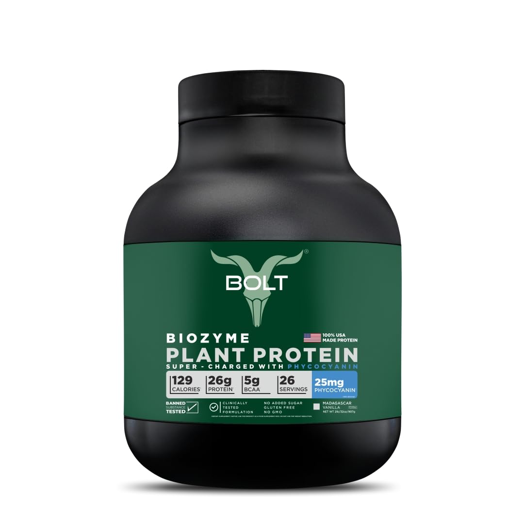 Bolt Nutrition Biozyme Plant Protein Powder, 2 lb