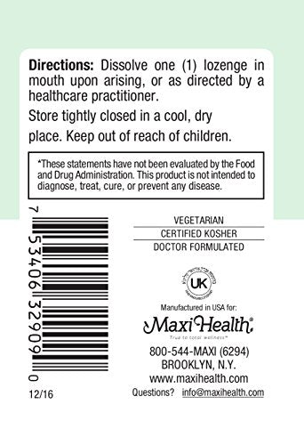 Maxi Health Methyl Folate Lozenges with B12 & B6, Berry Flavor, 90 Lozenges