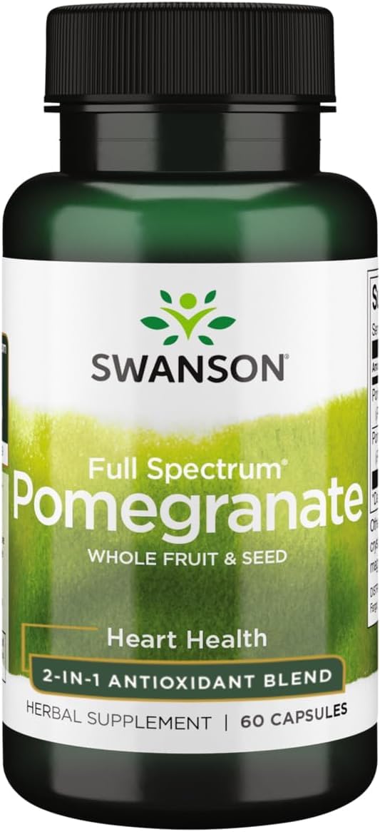 Swanson Full Spectrum Pomegranate Whole Fruit & Seed Capsule 60 Count
