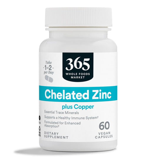 365 by Whole Foods Market Chelated Zinc Capsule, 60 Capsules