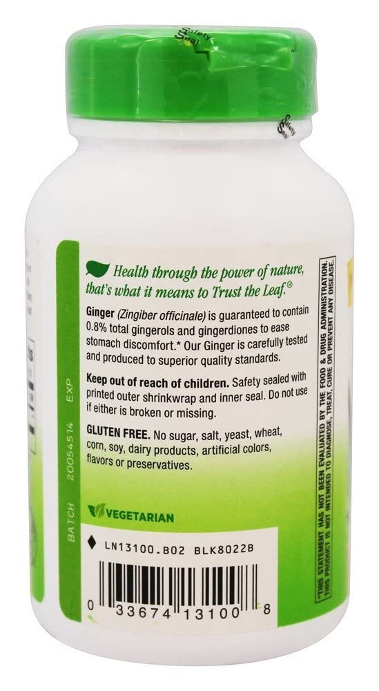 Nature's Way Ginger Root Capsules, 100 Count
