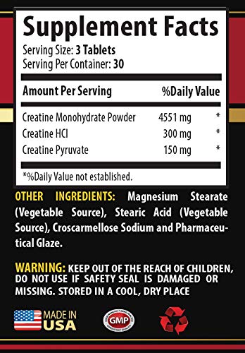 Skin Care Solutions Creatine Tri-Phase PRE & POST Workout Tablet 270 Tablets