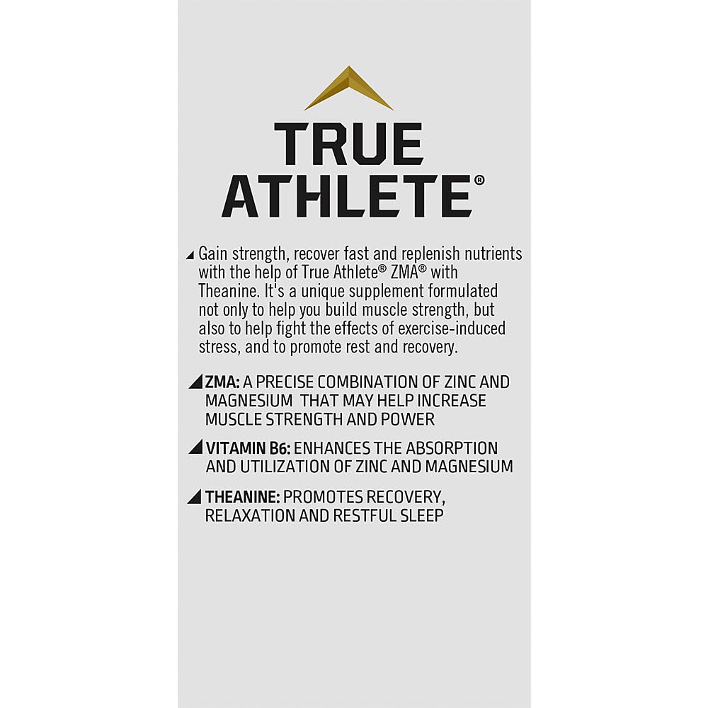 True Athlete ZMA + L-Theanine Capsules, 180 Capsules