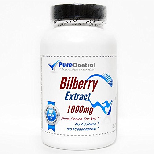PureControl Supplements Bilberry Extract 1000mg Capsules, 100 Capsules
