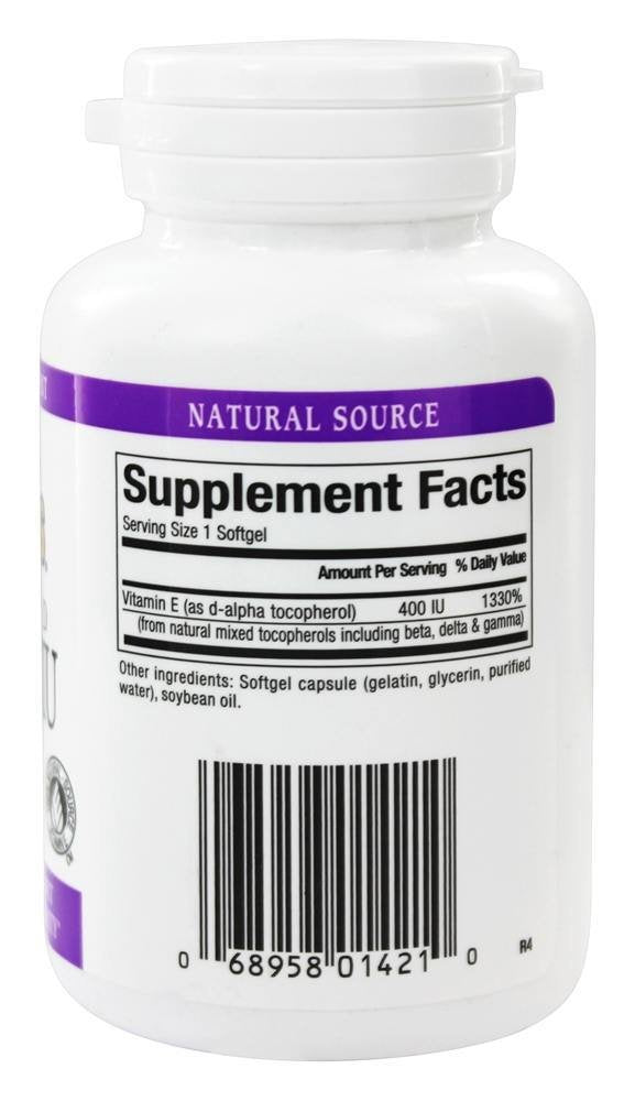 Natural Factors Mixed Vitamin E 400 IU with Mixed Tocopherol Softgels 90 Count