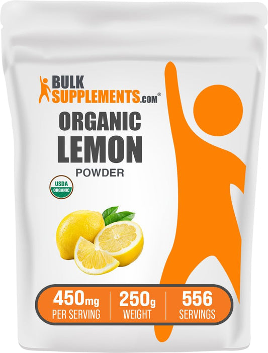 BulkSupplements Organic Lemon Powder 8.82 oz