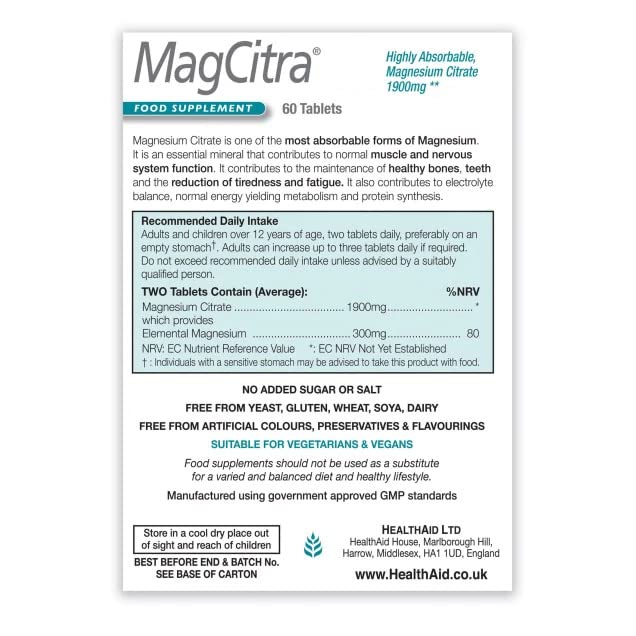 HealthAid Magcitra 60 Tablets