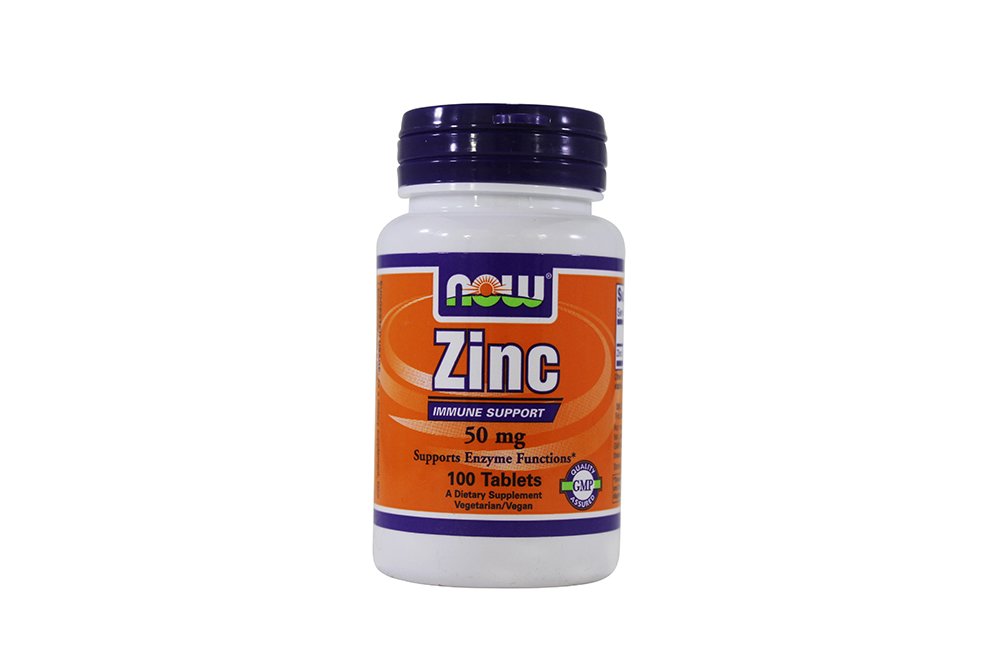 NOW Foods Zinc 50 mg Tablets, 100 Count