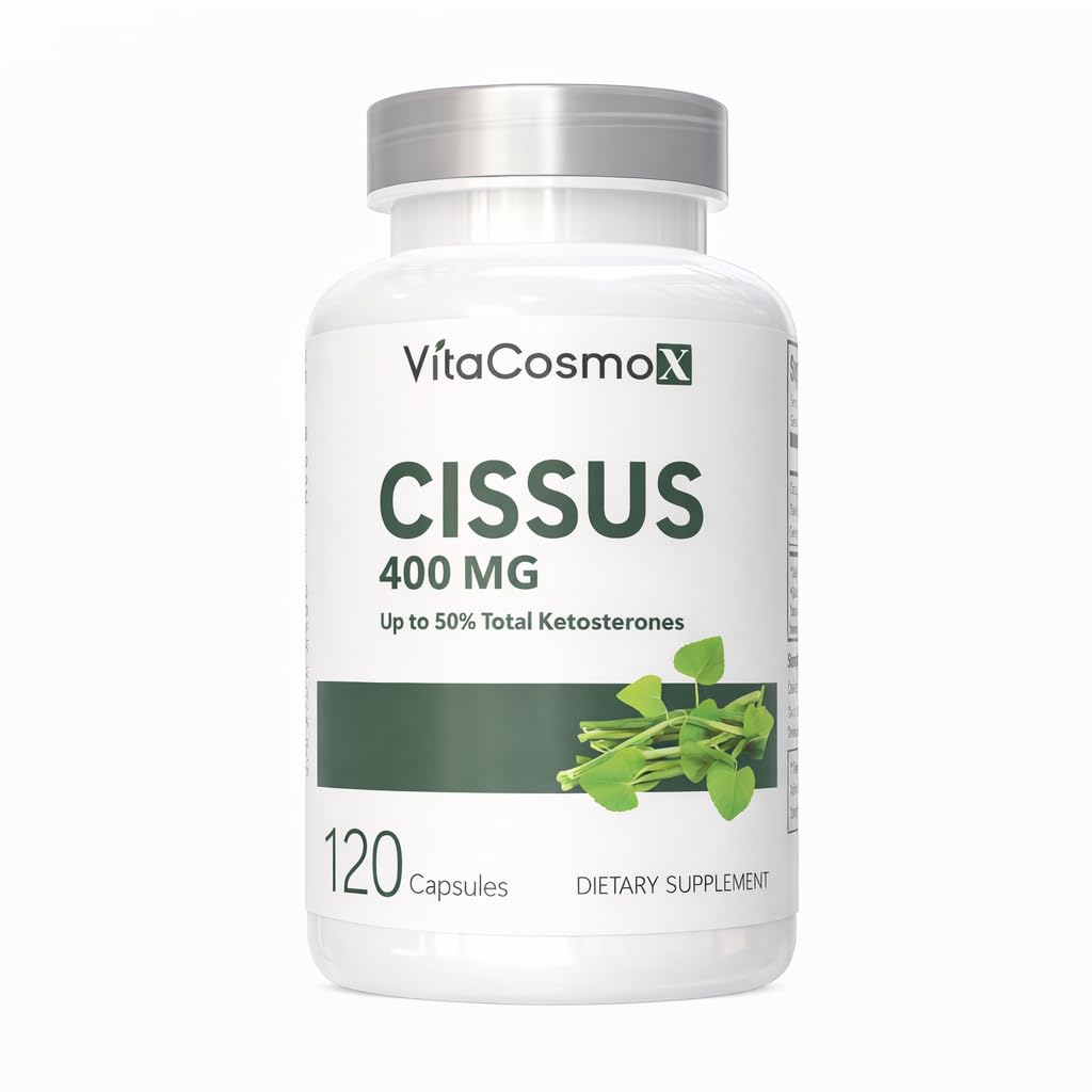VitaCosmoX Cissus Quadrangularis Extract 400 mg per Serving Capsule, 120 Count