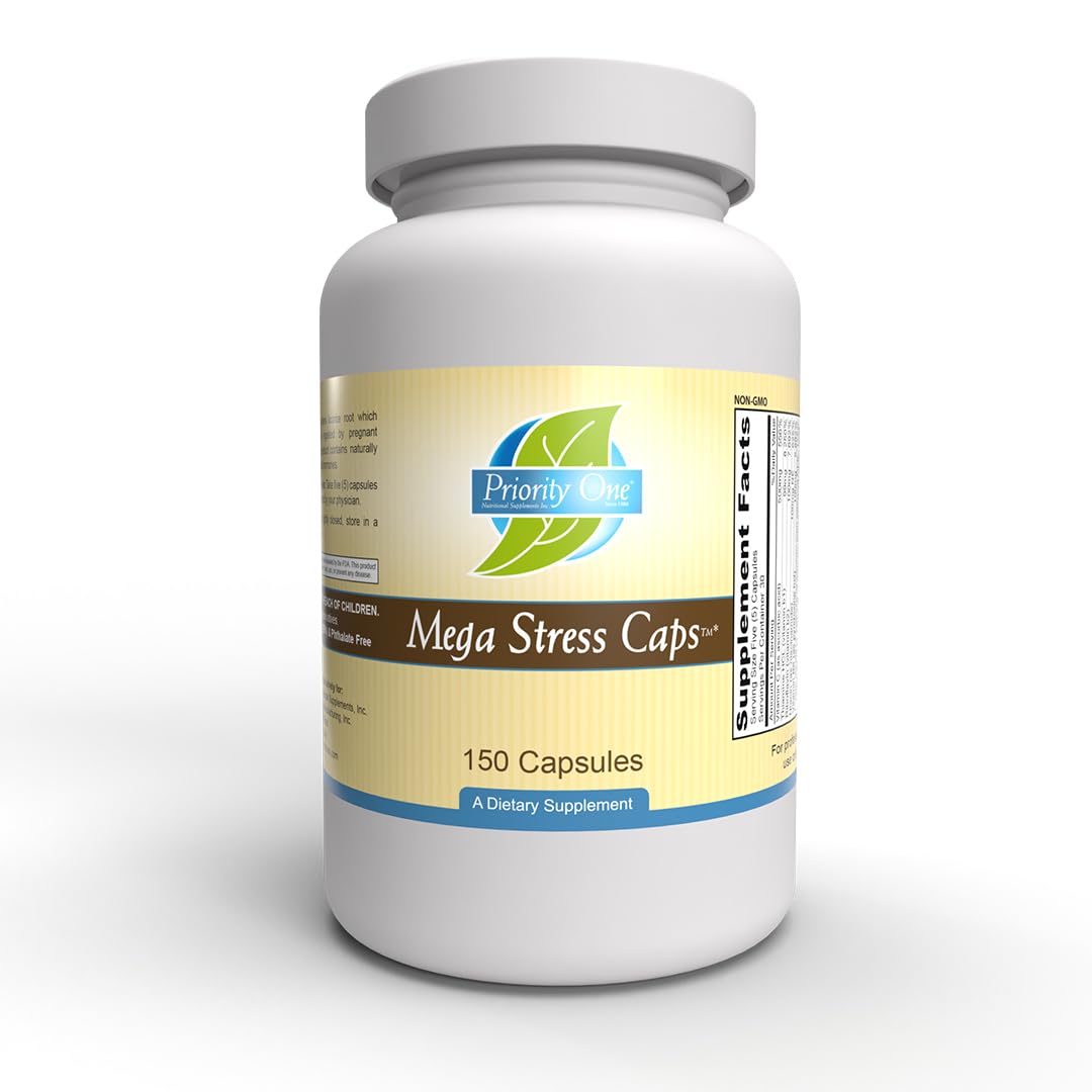 Priority One Mega Stress Caps Capsule 150 Count