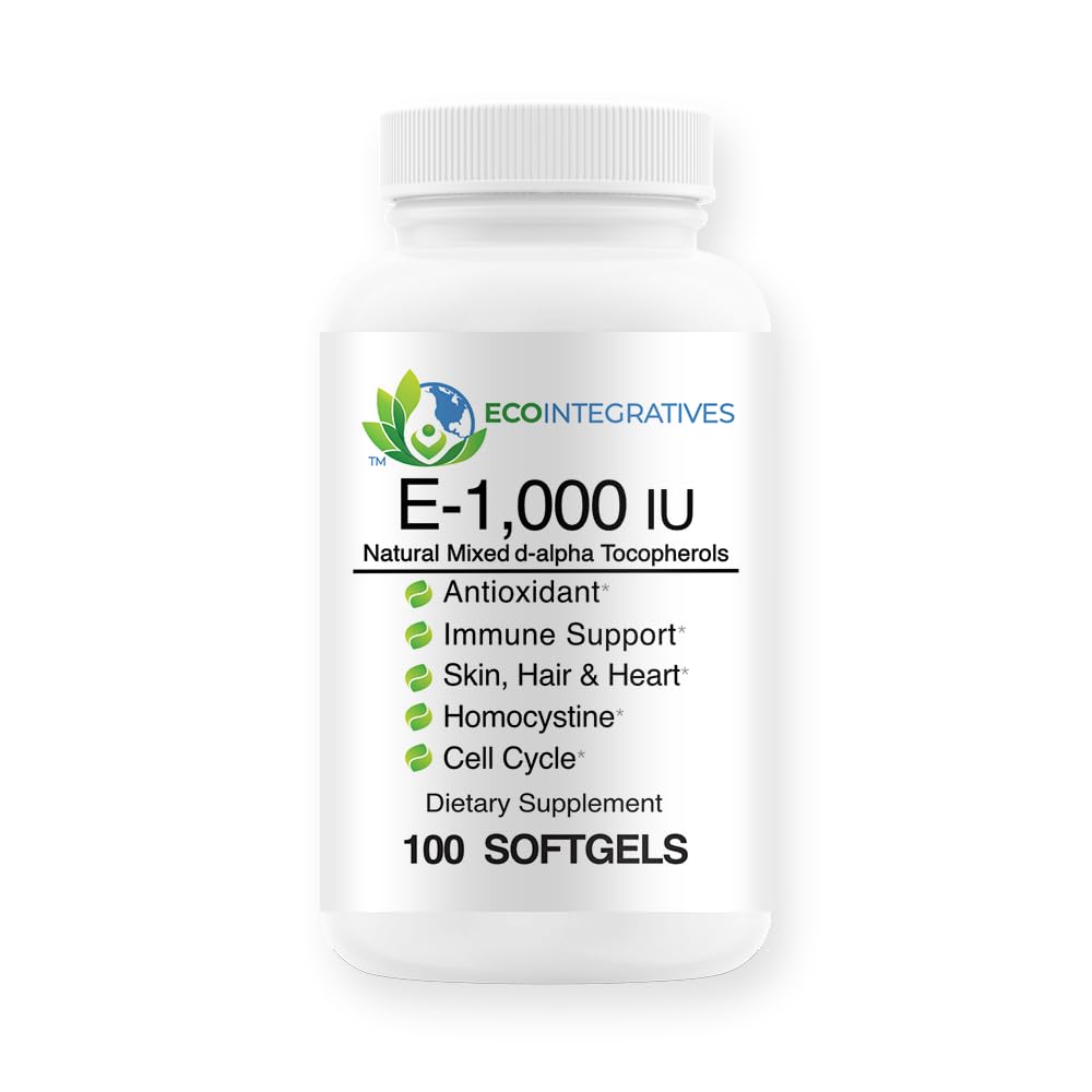 EcoIntegratives Vitamin E Mixed Tocopherols Softgels, 100 Count