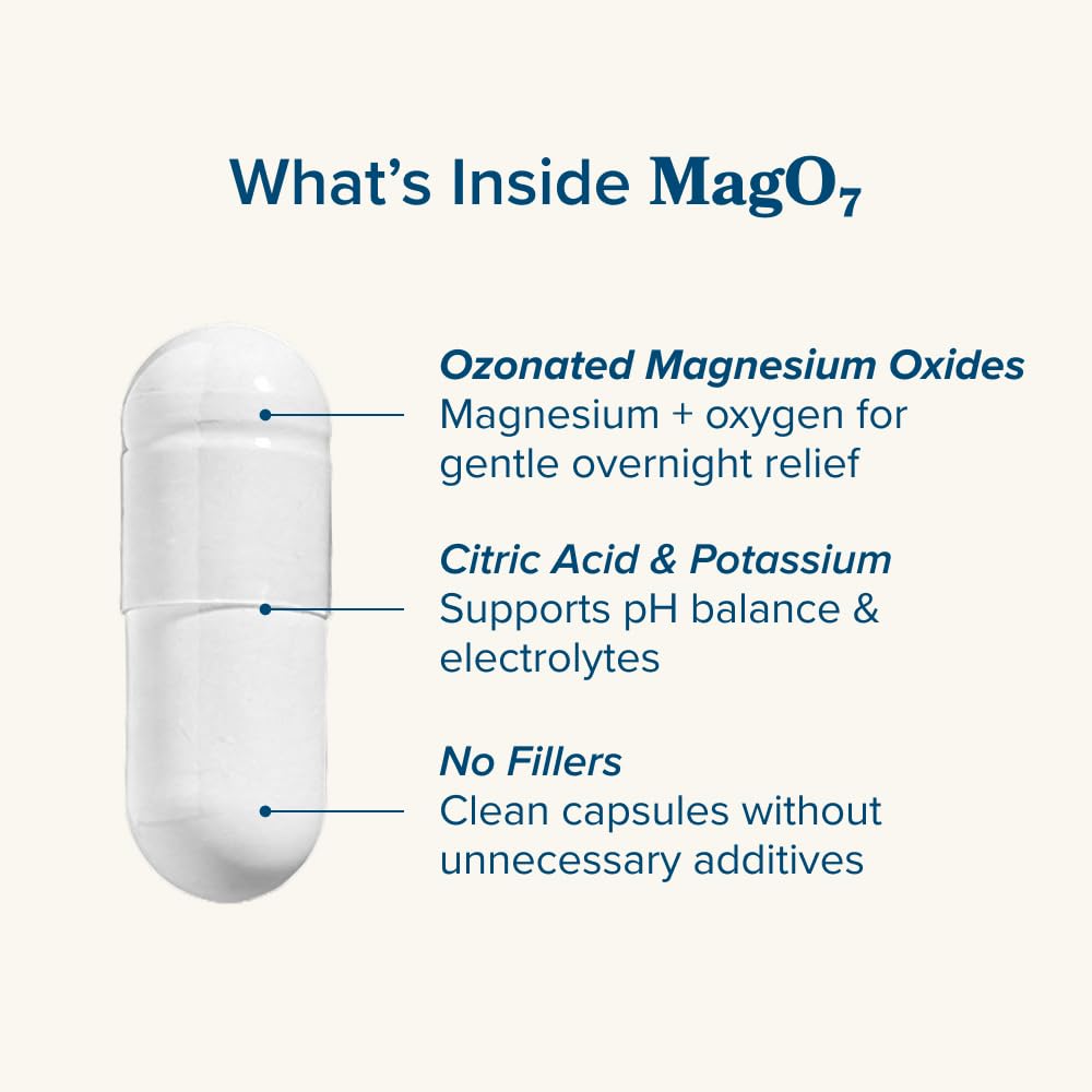 nbpure MagO7 Natural Colon Cleanse & Detox with Ozonated Magnesium Oxide, 90 Capsules