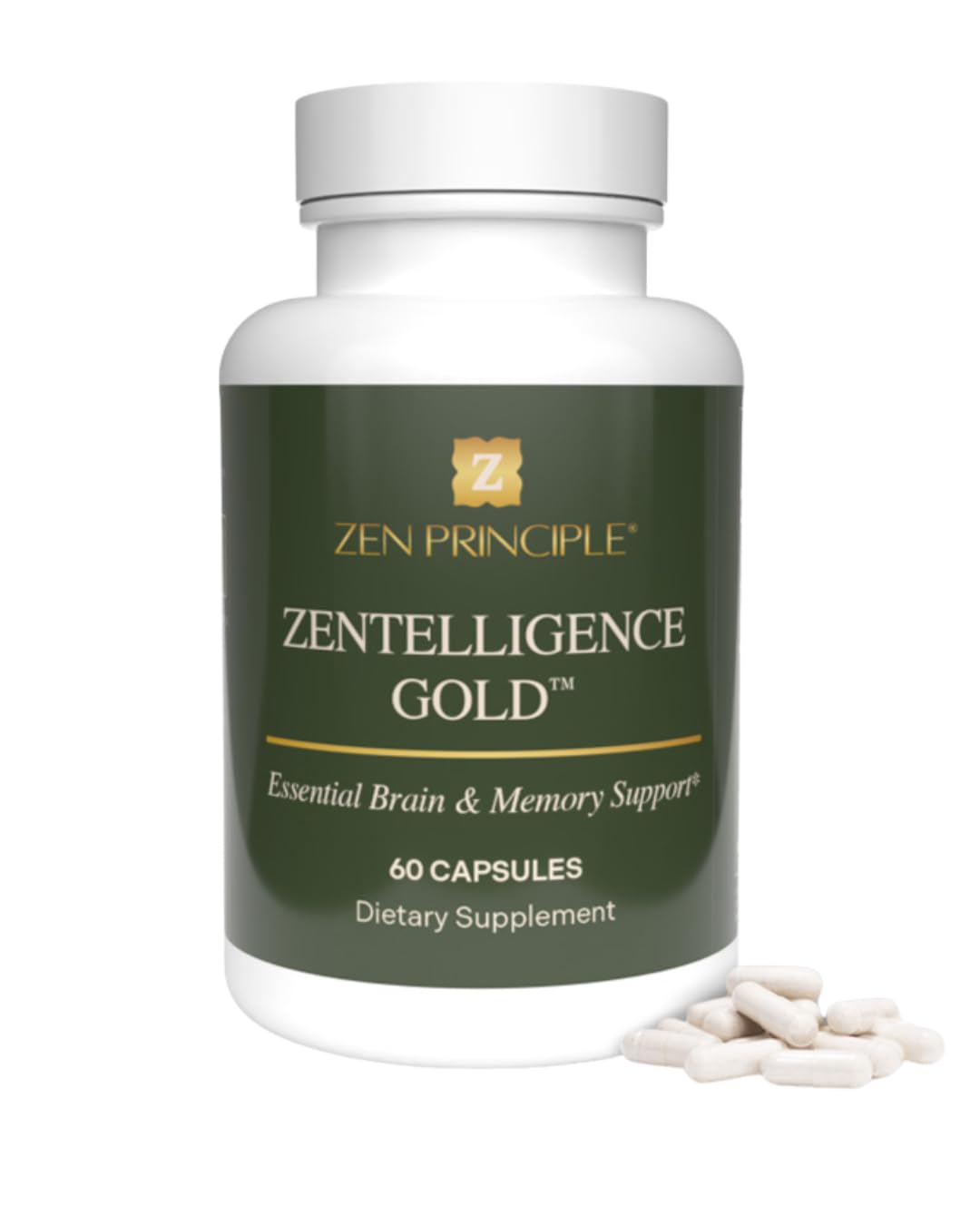 Zen Principle Zentelligence Gold Brain Supplement Capsule 60 Count