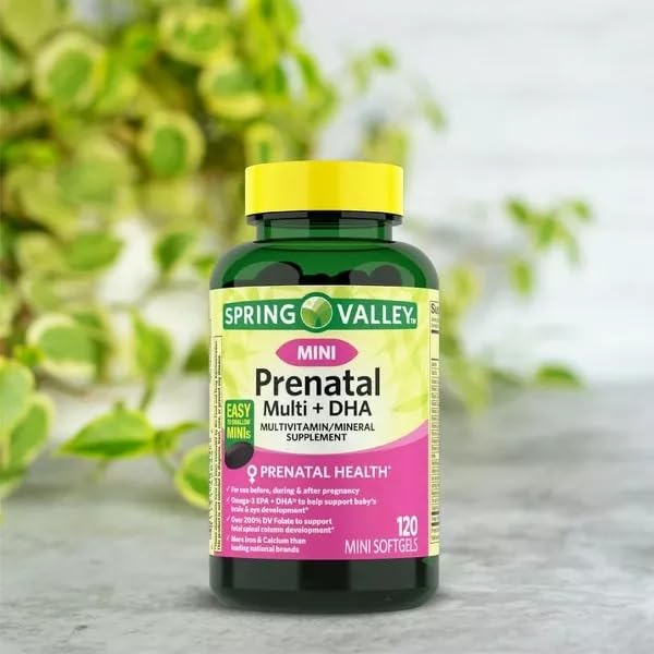 BASKETGOODS Mini Prenatal Vitamins for Women Softgel 120 Count