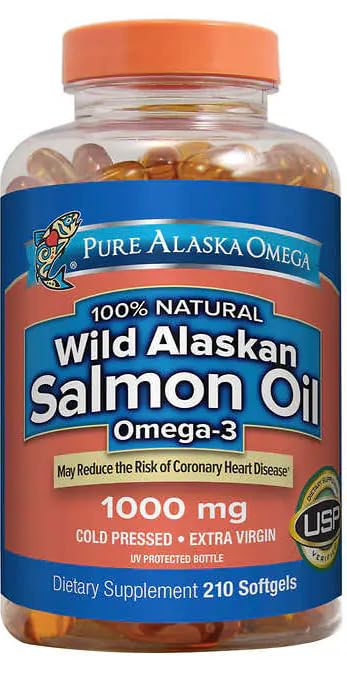Generic Amerivite Pure Alaska 600mg Omega-3 Wild Alaskan Salmon Oil Softgel, 1 Softgel