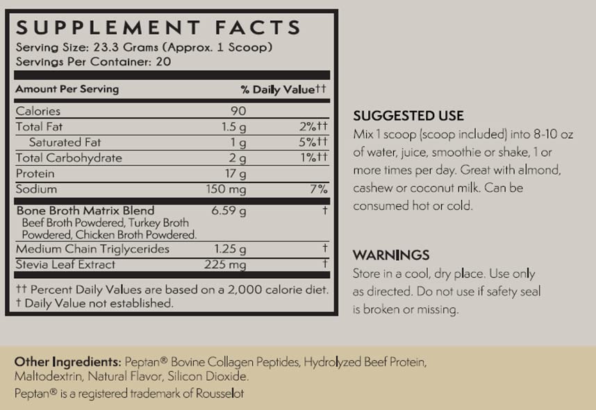 TERRA ORIGIN Collagen Peptides Powder Vanilla, 17.5 Servings