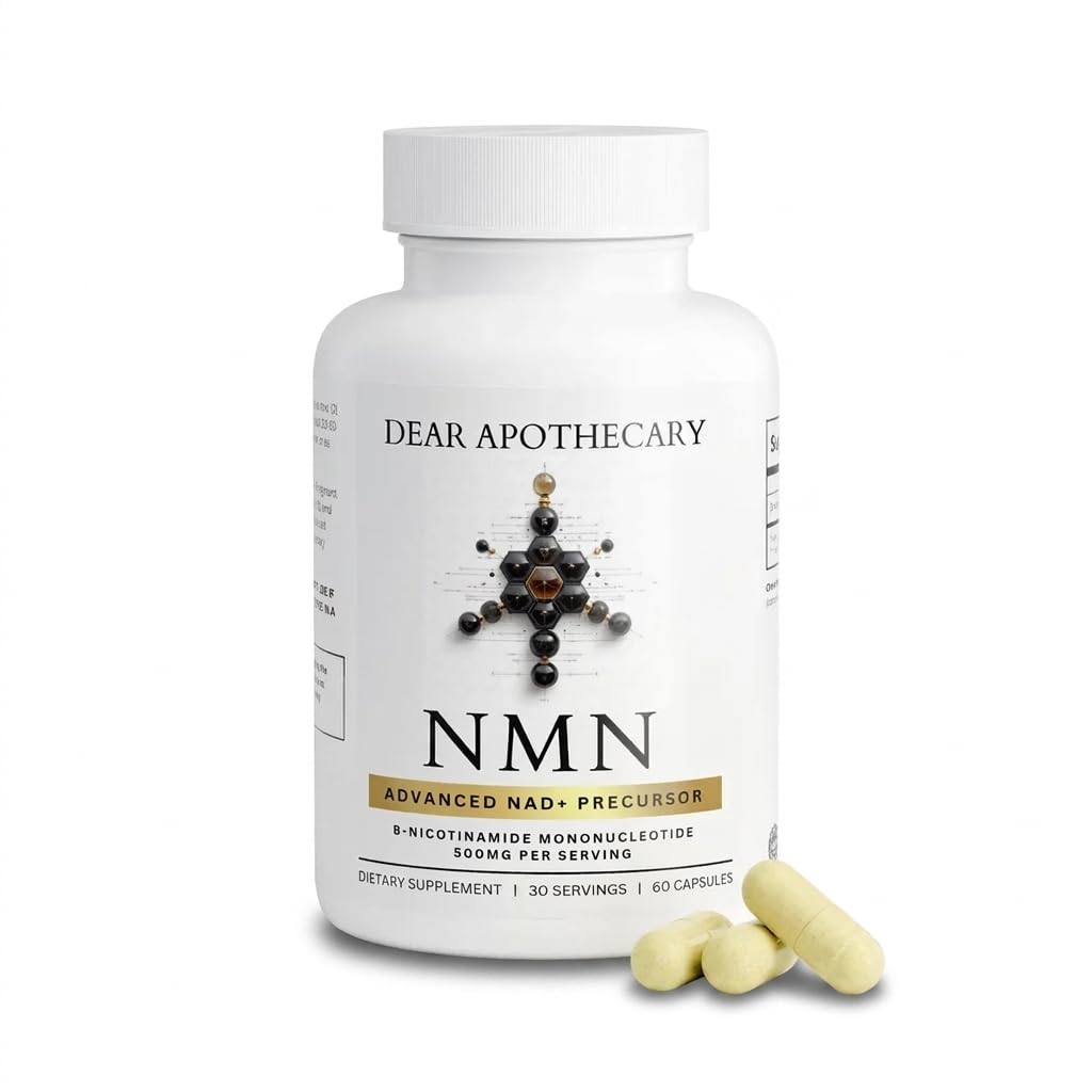 Dear Apothecary NMN 500mg Nicotinamide Mononucleotide NAD+ Precursor Supplement, Capsule, 60 Count