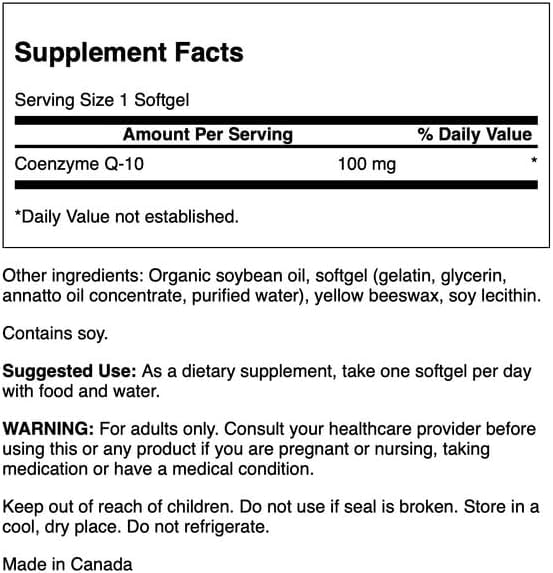 Swanson CoQ10 100 mg Softgels, 50 Count