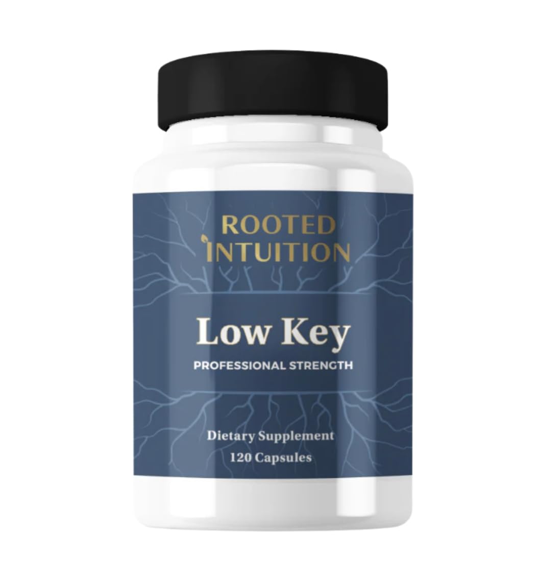 Rooted Intuition Low Key Calm & Mood Support Supplement, Amino Acid + B-Vitamin Complex, Capsules, 120