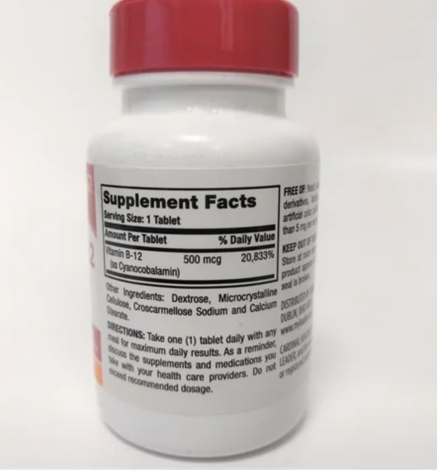 Leader Vitamin B-12 3000MCG Quick Dissolve Tablets 60 Tablets