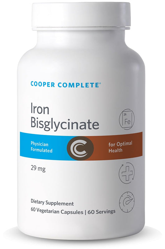 Cooper Complete Gentle Iron Bisglycinate 29 mg Ferrochel® Capsules, 60 Count