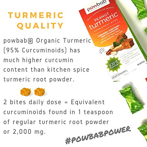powbab Peanut Turmeric Bites Powder 3 Pack