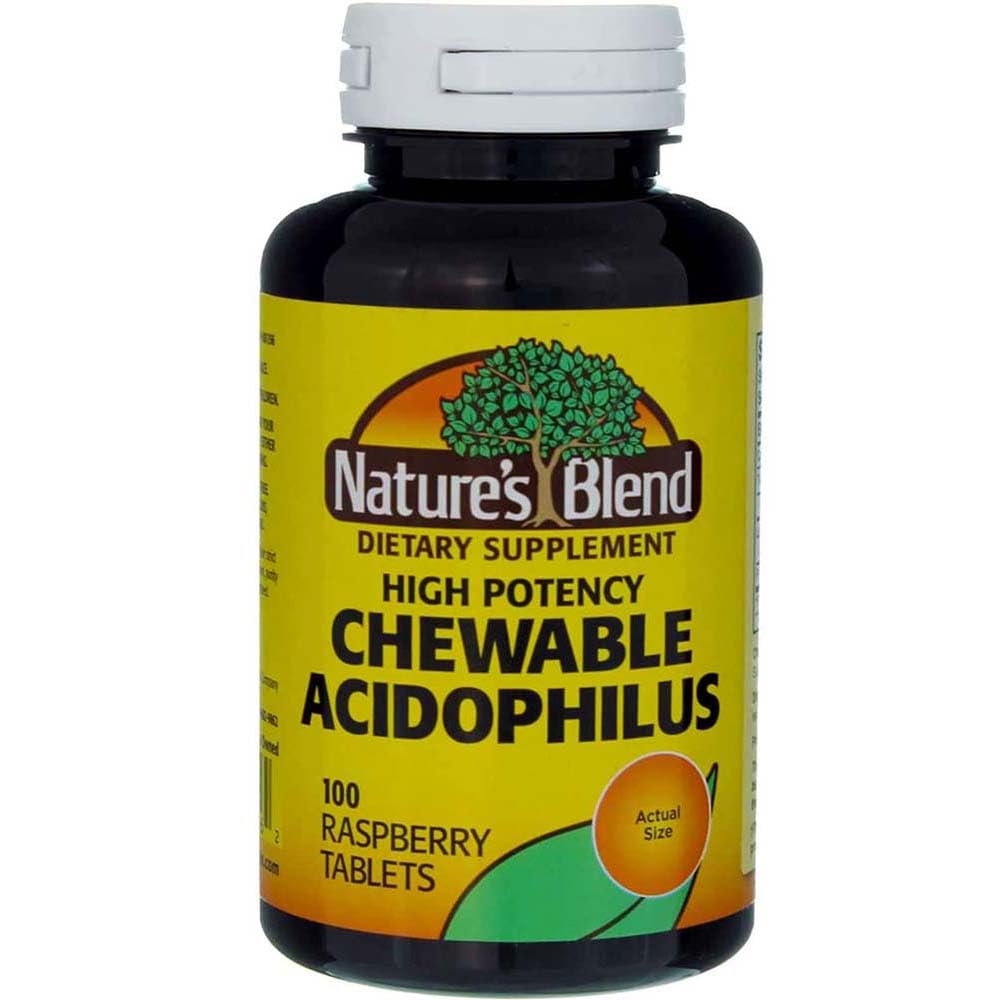 Nature's Blend Acidophilus Chewable Raspberry Flavor 300 Tablets