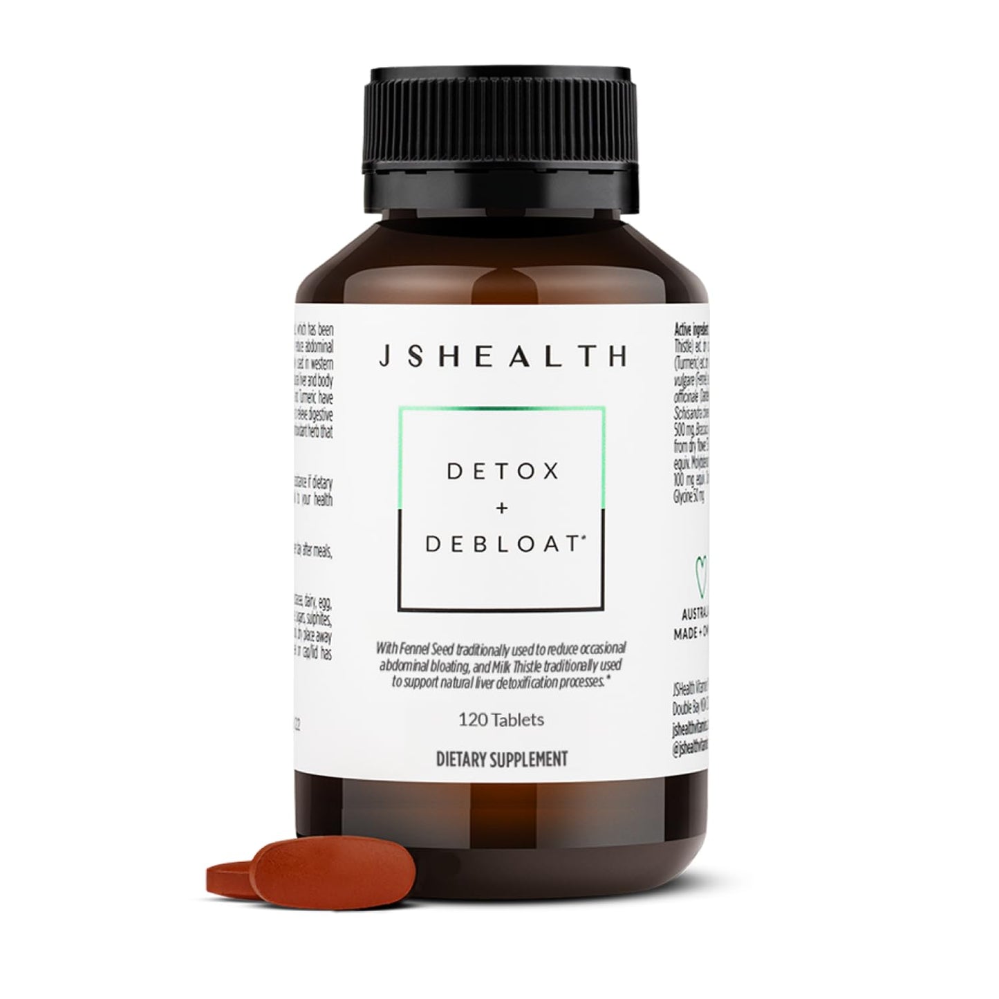 JSHealth Detox + Debloat 120 Tablets