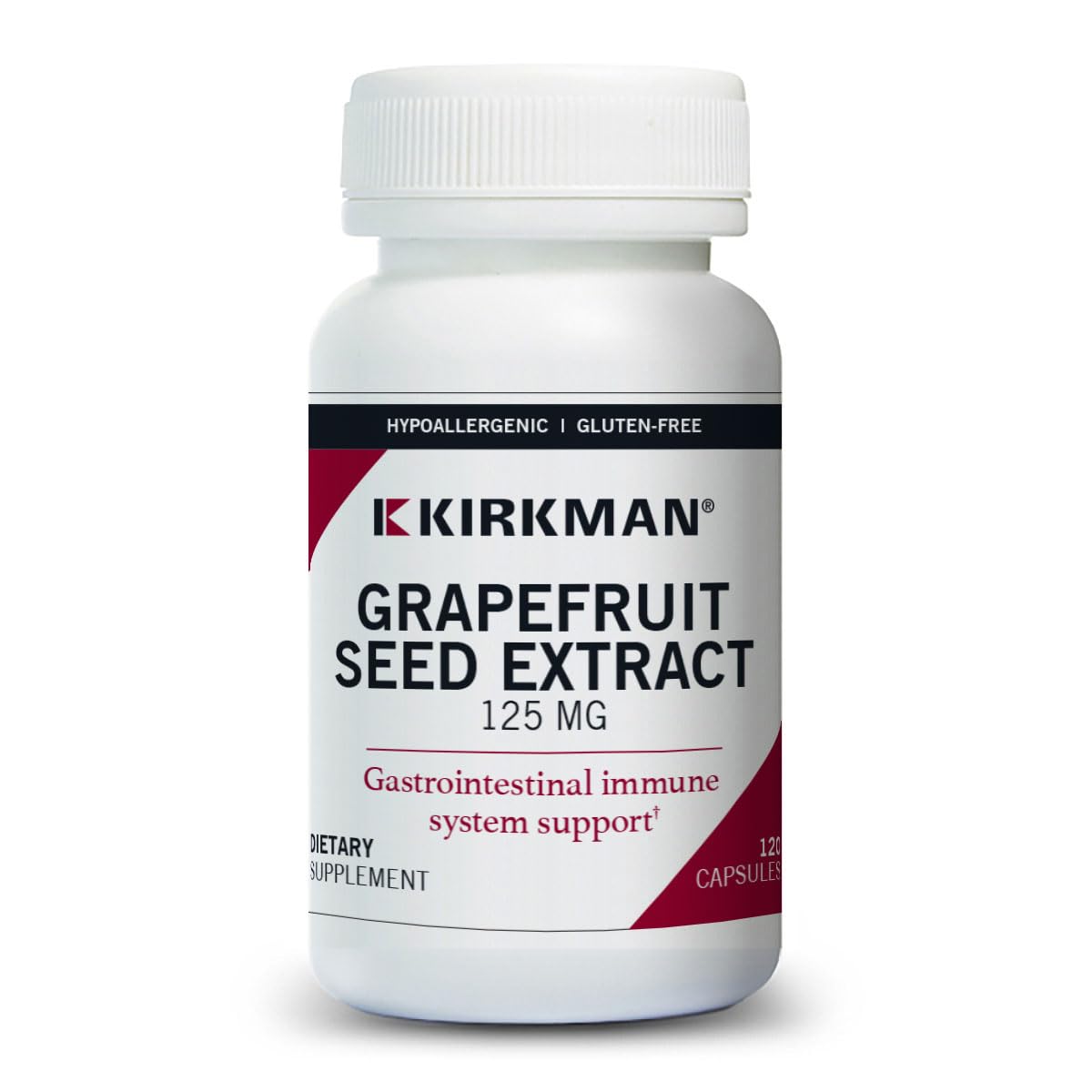 Kirkman Grapefruit Seed Extract 125 mg Capsules, 120 Count