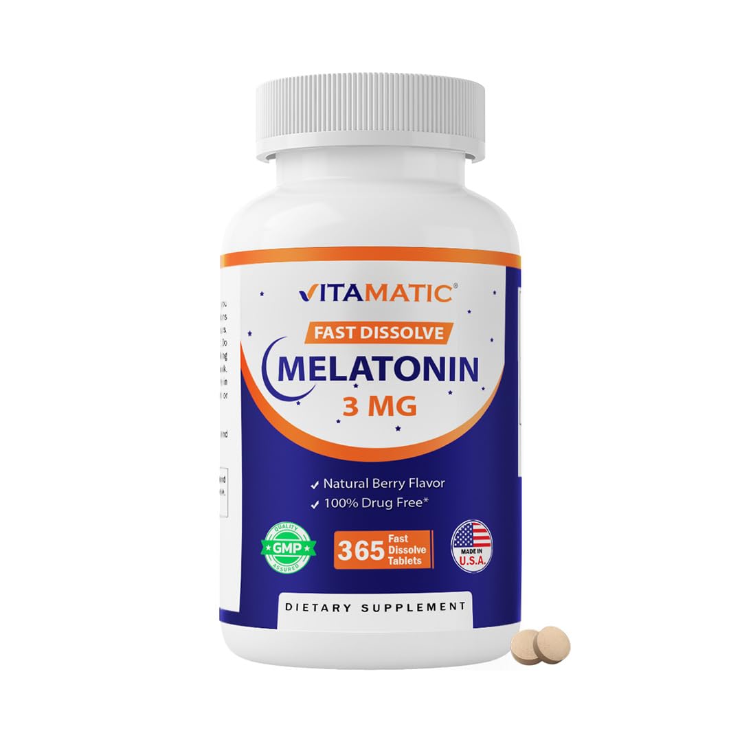 Vitamatic Melatonin 3mg Tablets, 365 Tablets