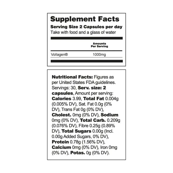 VEGETOLOGY Vollagen Plant Based Complex Capsules 60