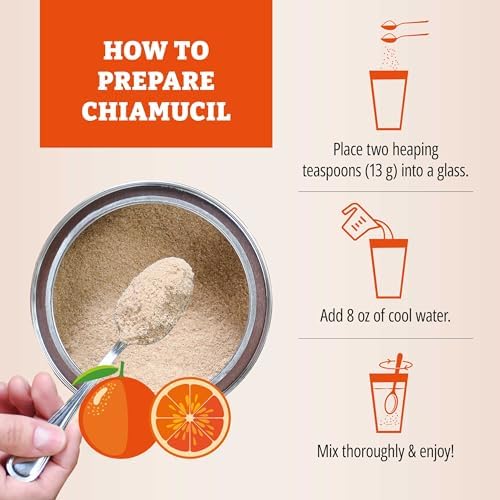 BENEXIA Chiamucil Prebiotic Chia & Inulin Fiber Powder, Orange 16