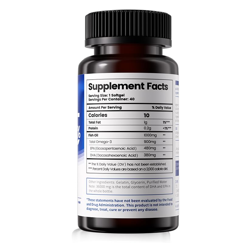 Losoki High Purity rTG Fish Oil Capsules, 40 Count