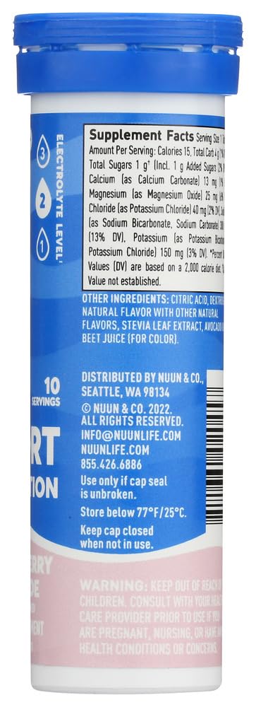 Nuun Hydration Strawberry Lemonade Electrolyte Drink Tablets, 20