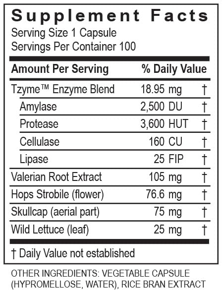 TRANSFORMATION The Genesis of Good Health Enzymes CalmZyme 100 Capsules