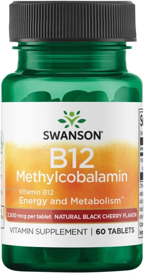 Swanson Methylcobalamin High Absorption Vitamin B-12 2.5 Milligrams 60 Tablets
