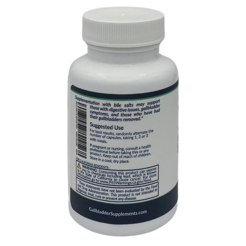GOODAPPLE NUTRITIONALS Bile Salts Booster with Ox Bile + Taurine 110 mg 180 Capsules