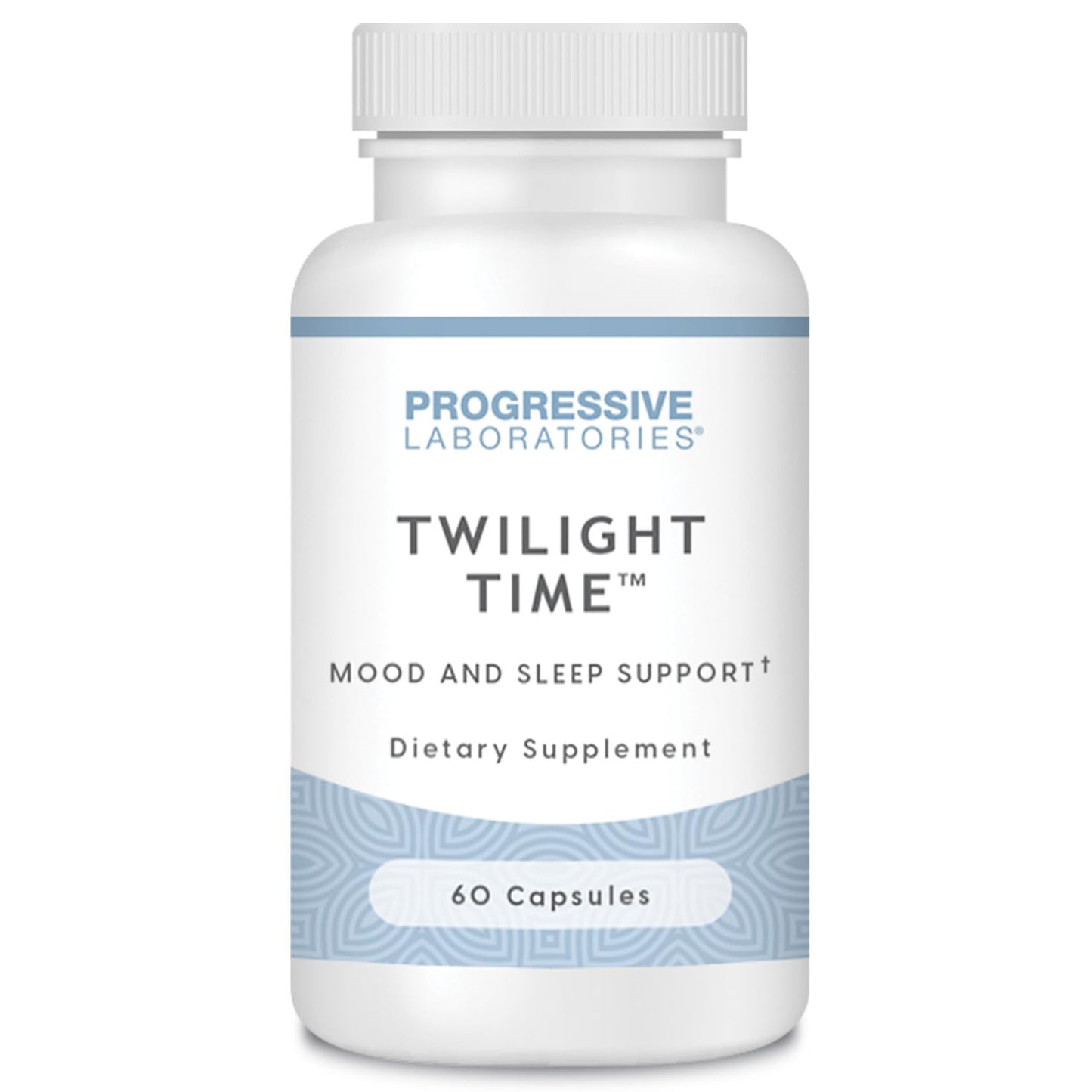 Progressive Laboratories Twilight Time Targeted Mood & Sleep Supplement with L-Tryptophan, L-Theanine, Lemon Balm, Hops, Melatonin & Vitamin B6 60 Capsules