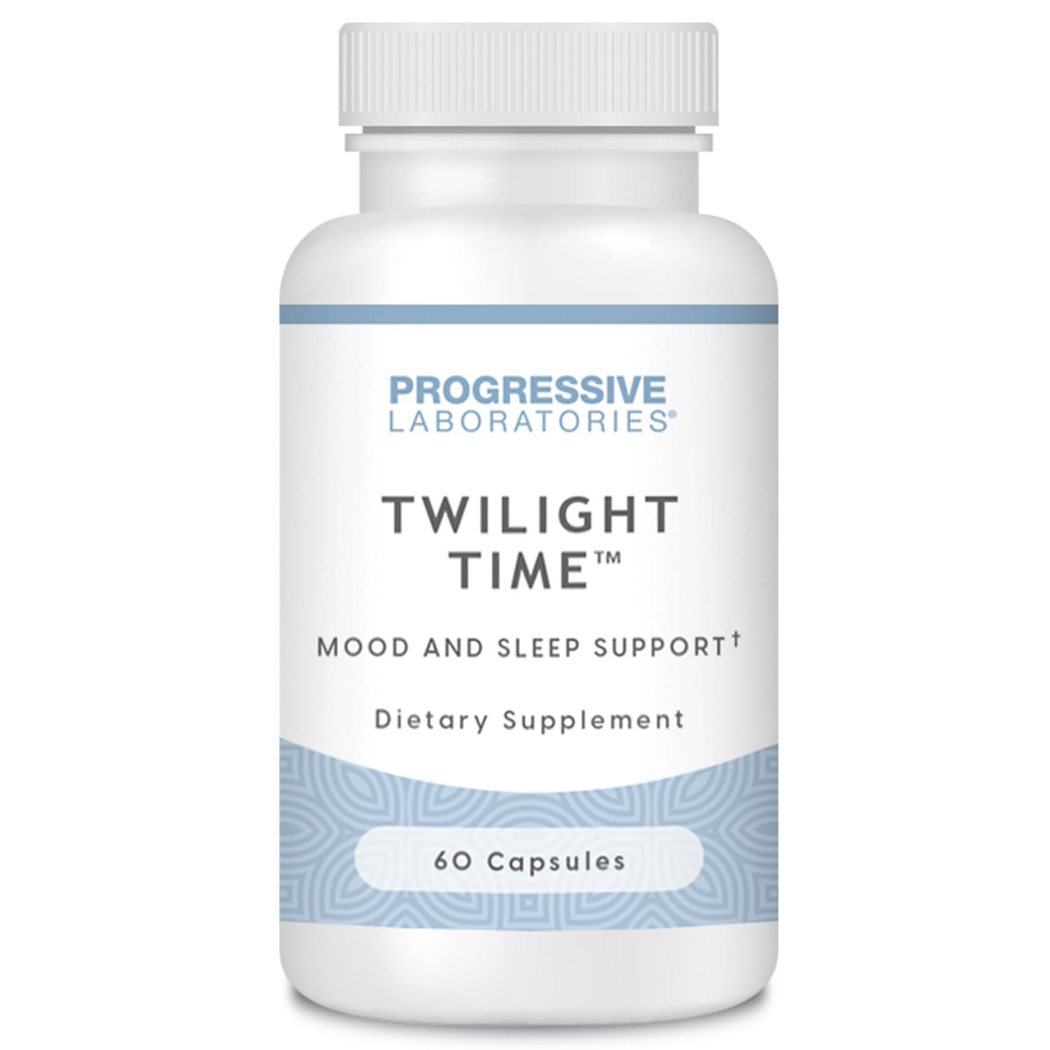 Progressive Laboratories Twilight Time Targeted Mood & Sleep Supplement with L-Tryptophan, L-Theanine, Lemon Balm, Hops, Melatonin & Vitamin B6 60 Capsules