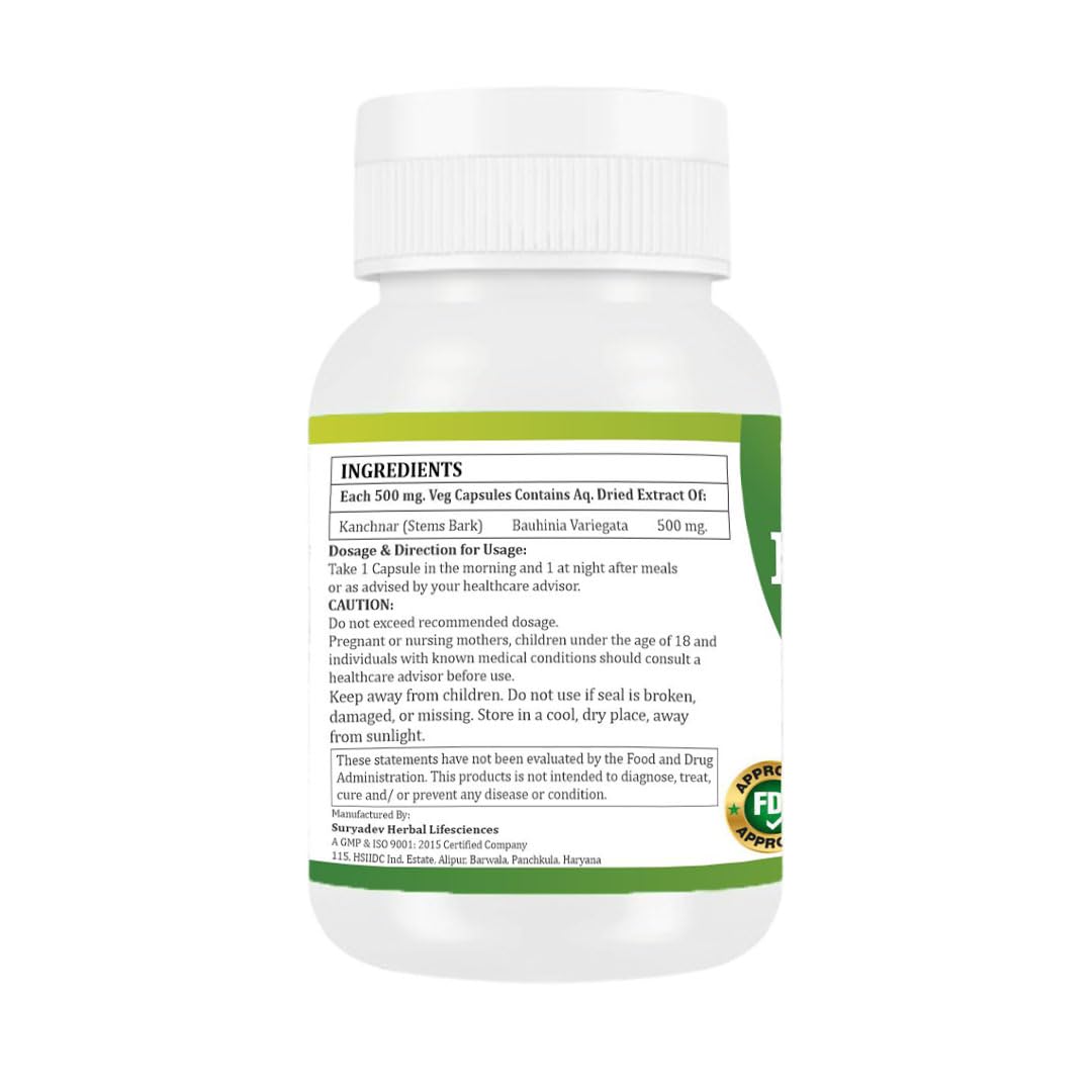 Morsan Healthcare Kanchnar 500mg Capsules, 60 Count