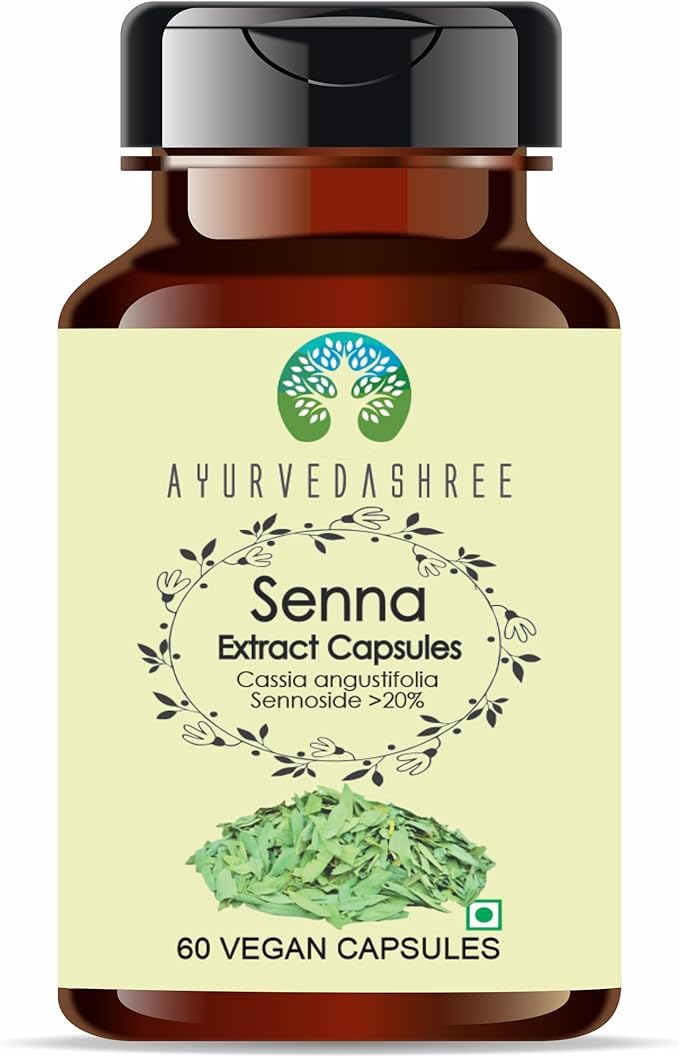 AYURVEDASHREE Senna Extract 500mg Capsules, 60 Count