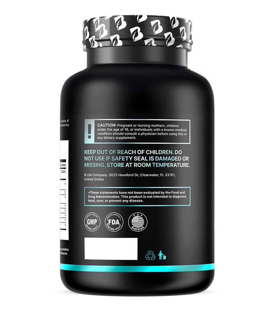 B Life Company Lion’s Mane Mushroom Capsules 120 Count