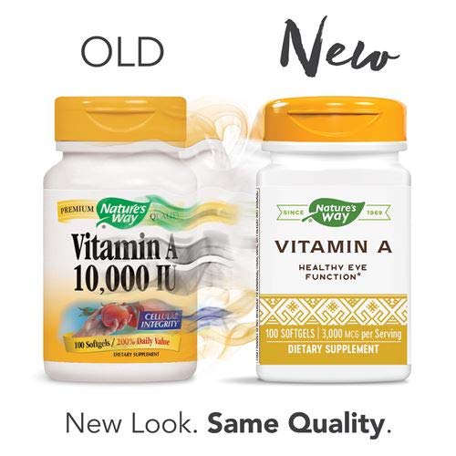 Nature's Way Vitamin A 10,000 IU Softgels, 200 Count