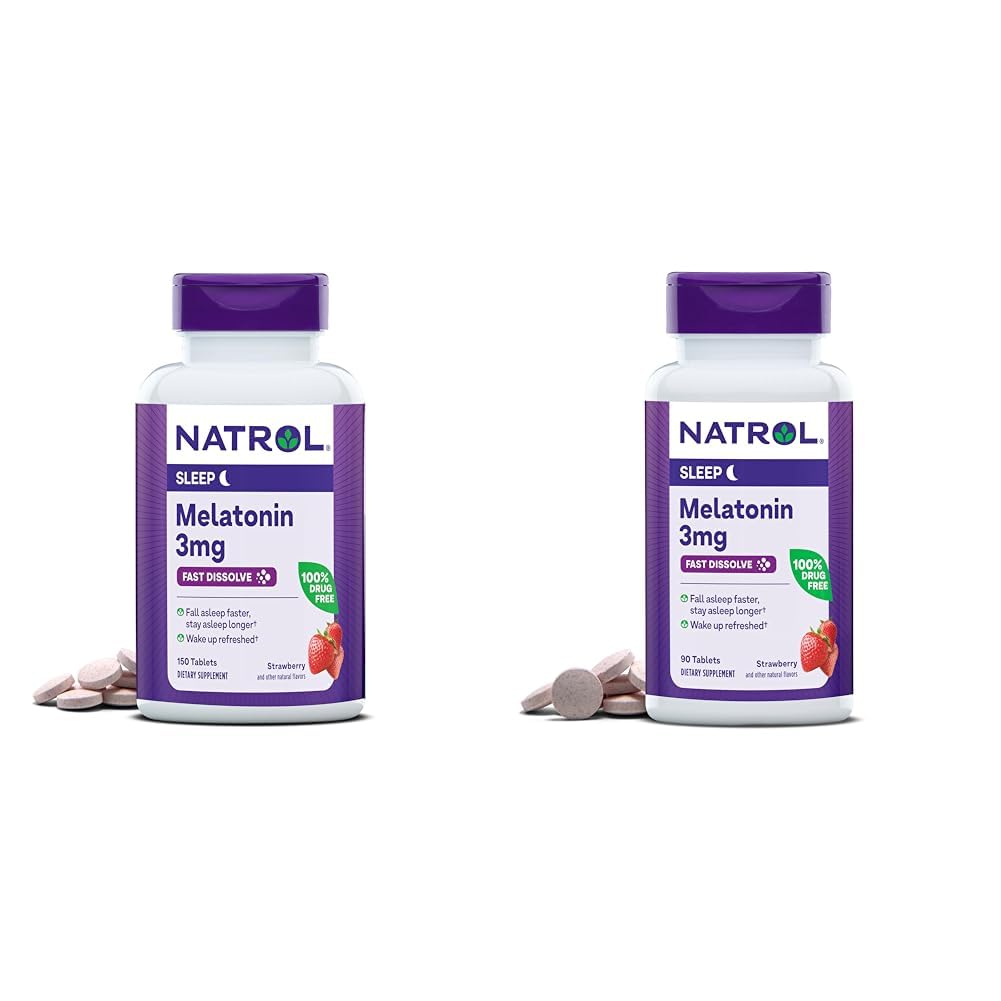 Natrol Melatonin 3mg Strawberry Fast-Dissolve Tablets 240 Tablets