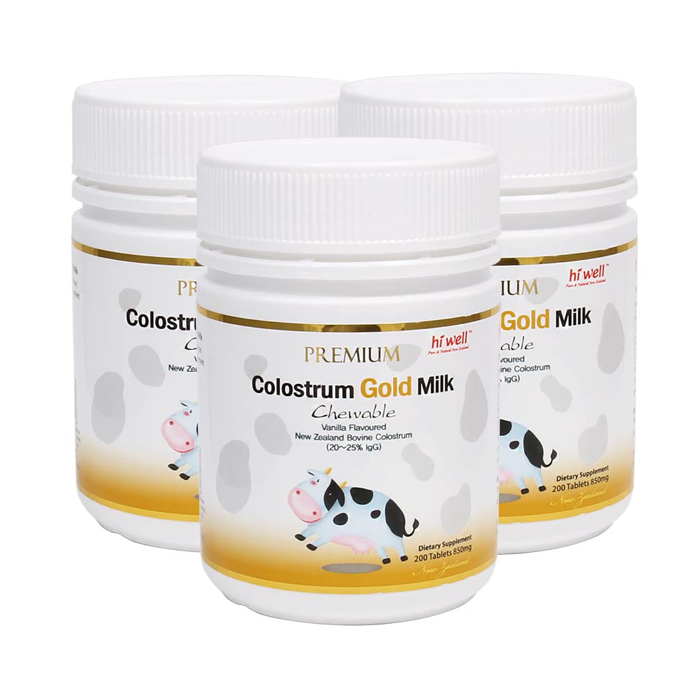 HI WELL PURE & NATURAL NEW ZEALAND Hi Well Premium Grass-Fed Colostrum Gold Milk Tablets 600