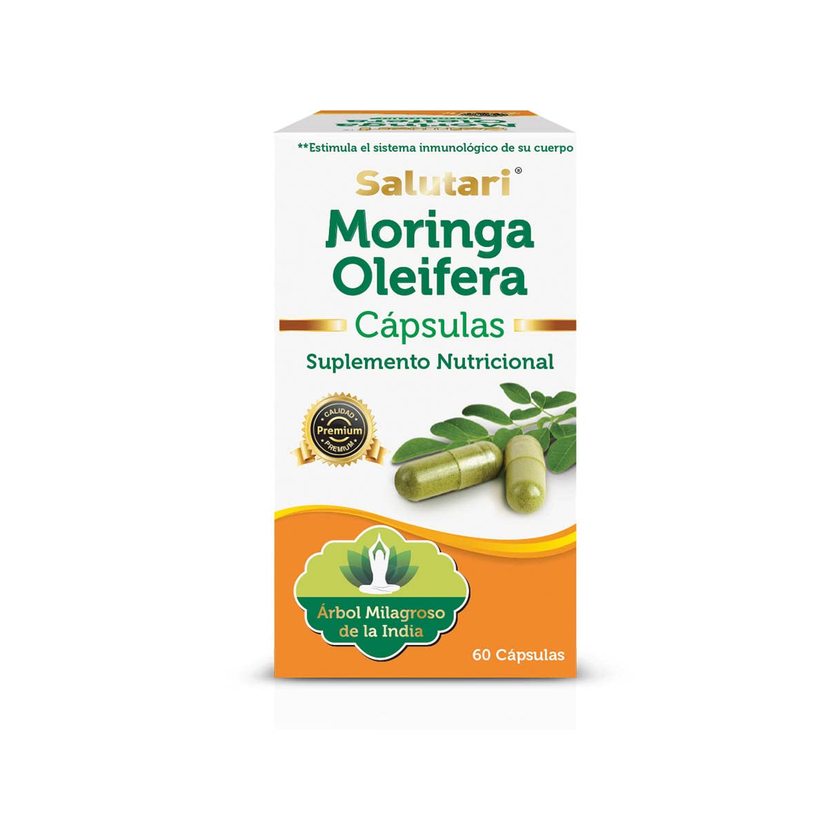 SALUTARI Moringa Leaf Powder Capsules 1260 mg, 60 Capsules
